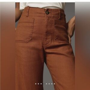 Anthropologie Maeve Colette Brown Wide Leg Pants